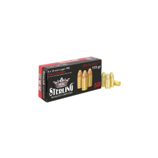 STERLING 9×19 mm Luger FMJ Pistol Cartridge (115 Grain)